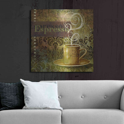 Luxe Metal Art 'Coffee 3 Espresso' by Viv Eisner, Metal Wall Art,36x36