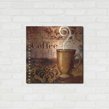 Luxe Metal Art 'Coffee 4 Coffee' by Viv Eisner, Metal Wall Art,24x24