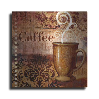 Luxe Metal Art 'Coffee 4 Coffee' by Viv Eisner, Metal Wall Art