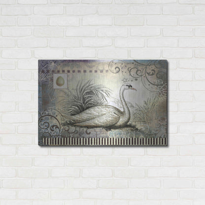 Luxe Metal Art 'Swan' by Viv Eisner, Metal Wall Art,36x24