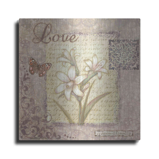 Luxe Metal Art 'Word 1 Love' by Viv Eisner, Metal Wall Art