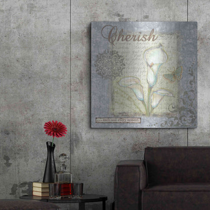 Luxe Metal Art 'Word 2 Cherish' by Viv Eisner, Metal Wall Art,36x36