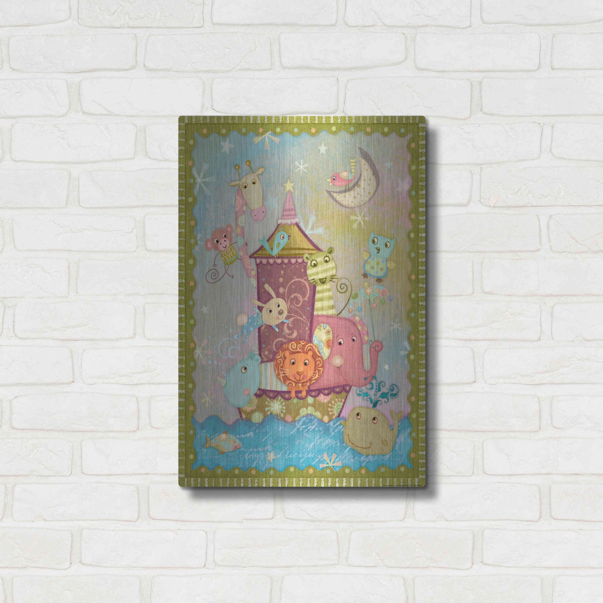 Luxe Metal Art 'Ark 1' by Viv Eisner, Metal Wall Art,16x24