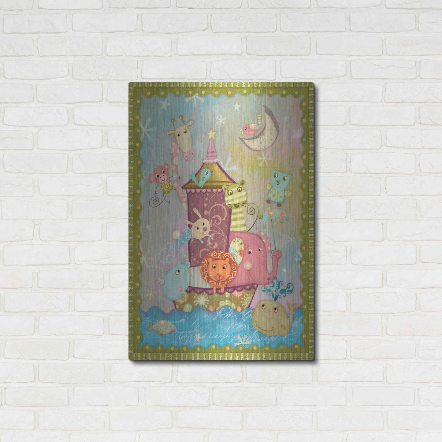 Luxe Metal Art 'Ark 1' by Viv Eisner, Metal Wall Art,24x36