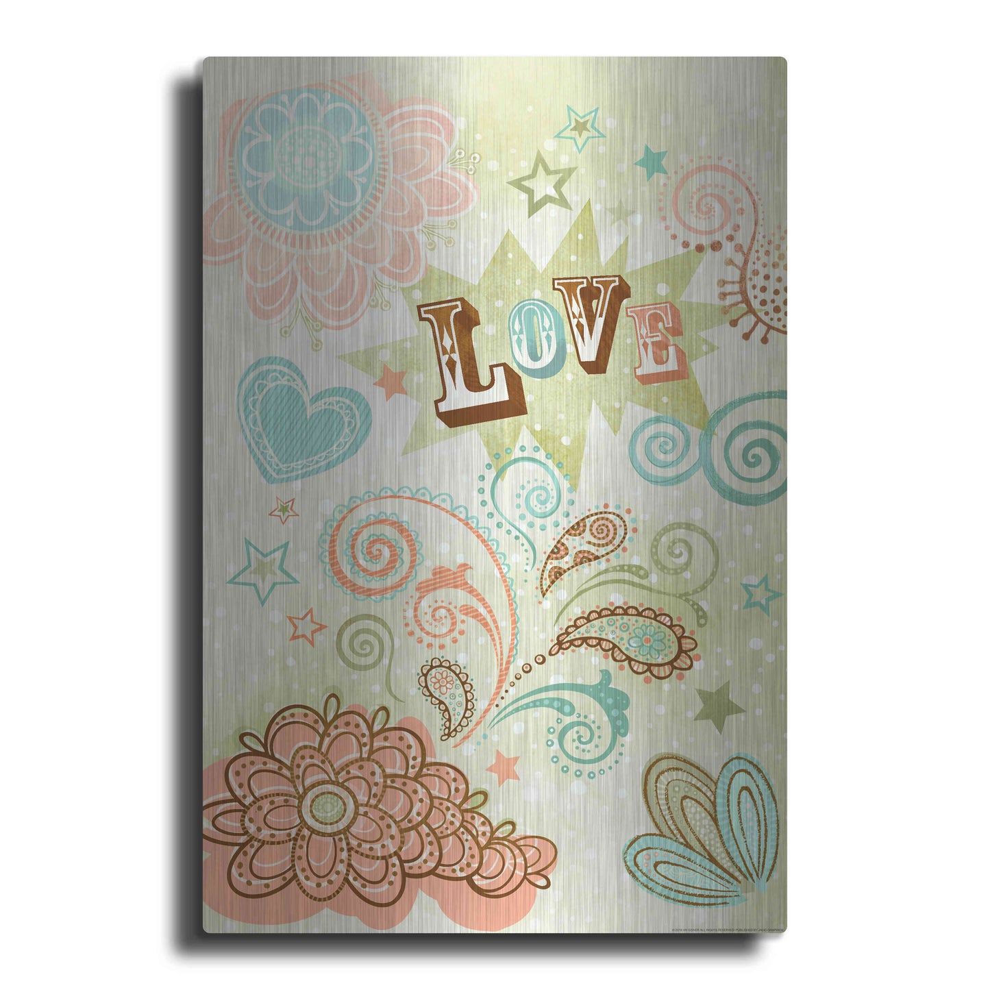 Luxe Metal Art 'Love' by Viv Eisner, Metal Wall Art