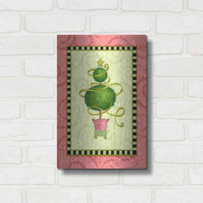 Luxe Metal Art 'Holiday Tree 1' by Viv Eisner, Metal Wall Art,12x16