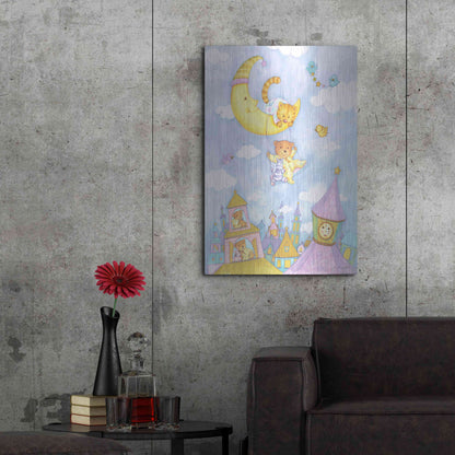 Luxe Metal Art 'Moon Swing' by Viv Eisner, Metal Wall Art,24x36