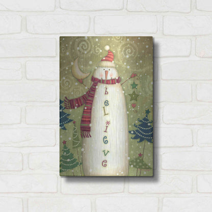 Luxe Metal Art 'Believe 1 Nb' by Viv Eisner, Metal Wall Art,12x16