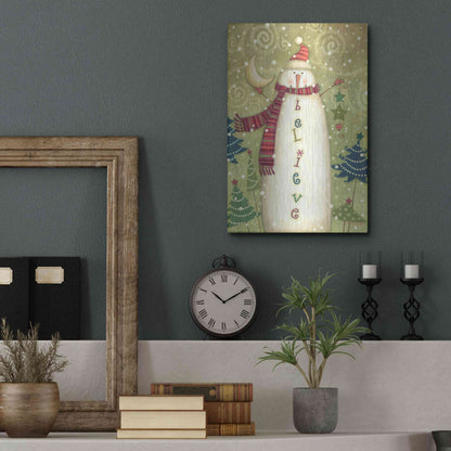 Luxe Metal Art 'Believe 1 Nb' by Viv Eisner, Metal Wall Art,12x16