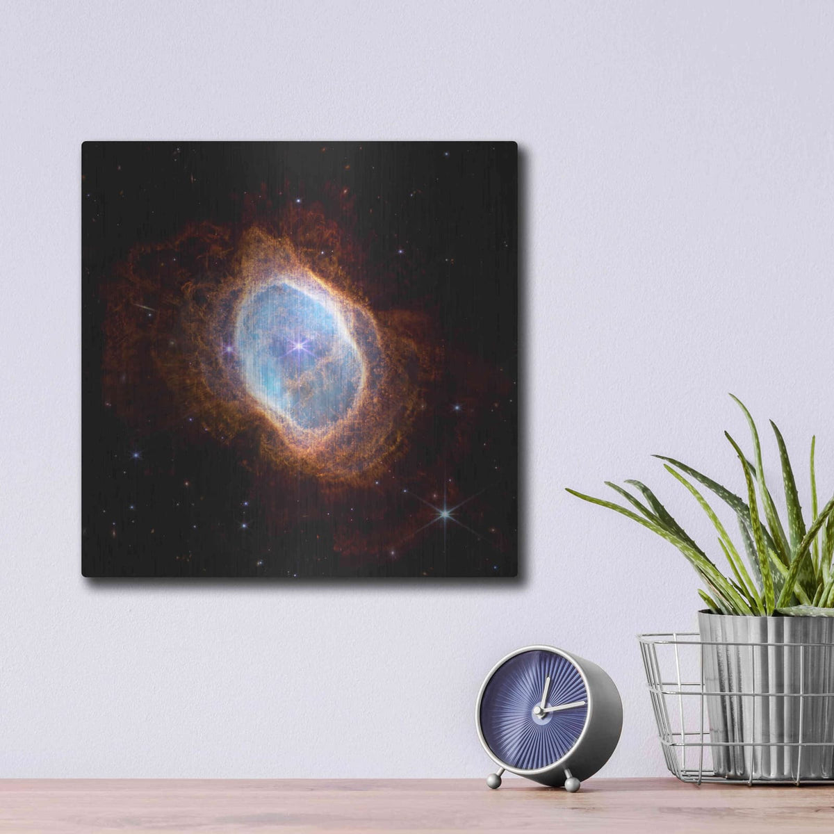 'Southern Ring Nebula' by NASA Space Photos – Metal Wall Art, 12x12 room view