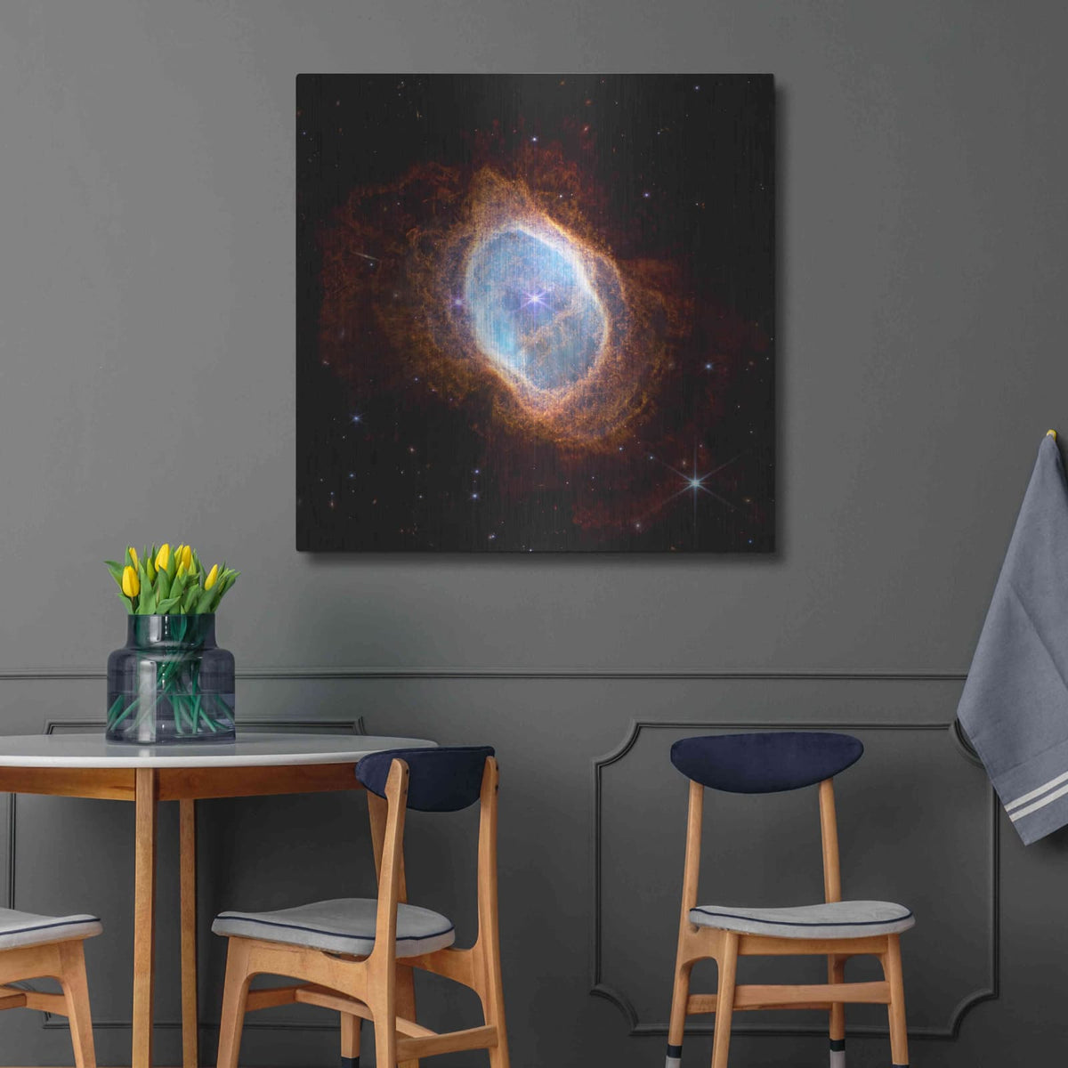 'Southern Ring Nebula' by NASA Space Photos – Metal Wall Art, 36x36 room view