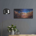 'Cosmic Cliffs 2 in the Carina Nebula' by NASA Space Photos – Metal Wall Art, 24x12 room view