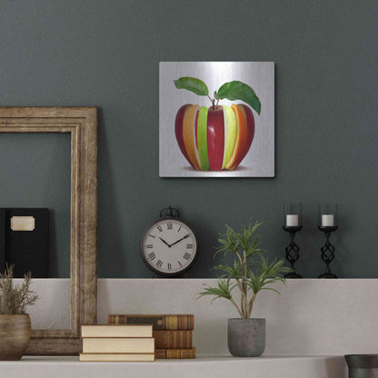 Luxe Metal Art 'Fruitfully' by Epic Portfolio, Metal Wall Art,12x12