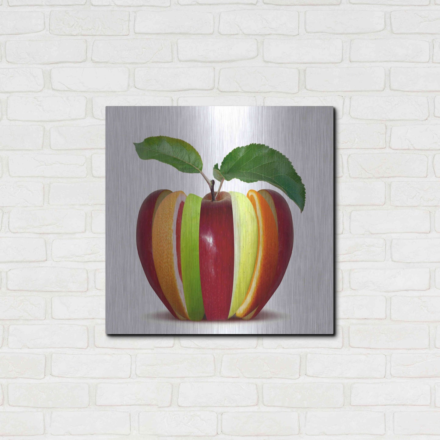 Luxe Metal Art 'Fruitfully' by Epic Portfolio, Metal Wall Art,24x24
