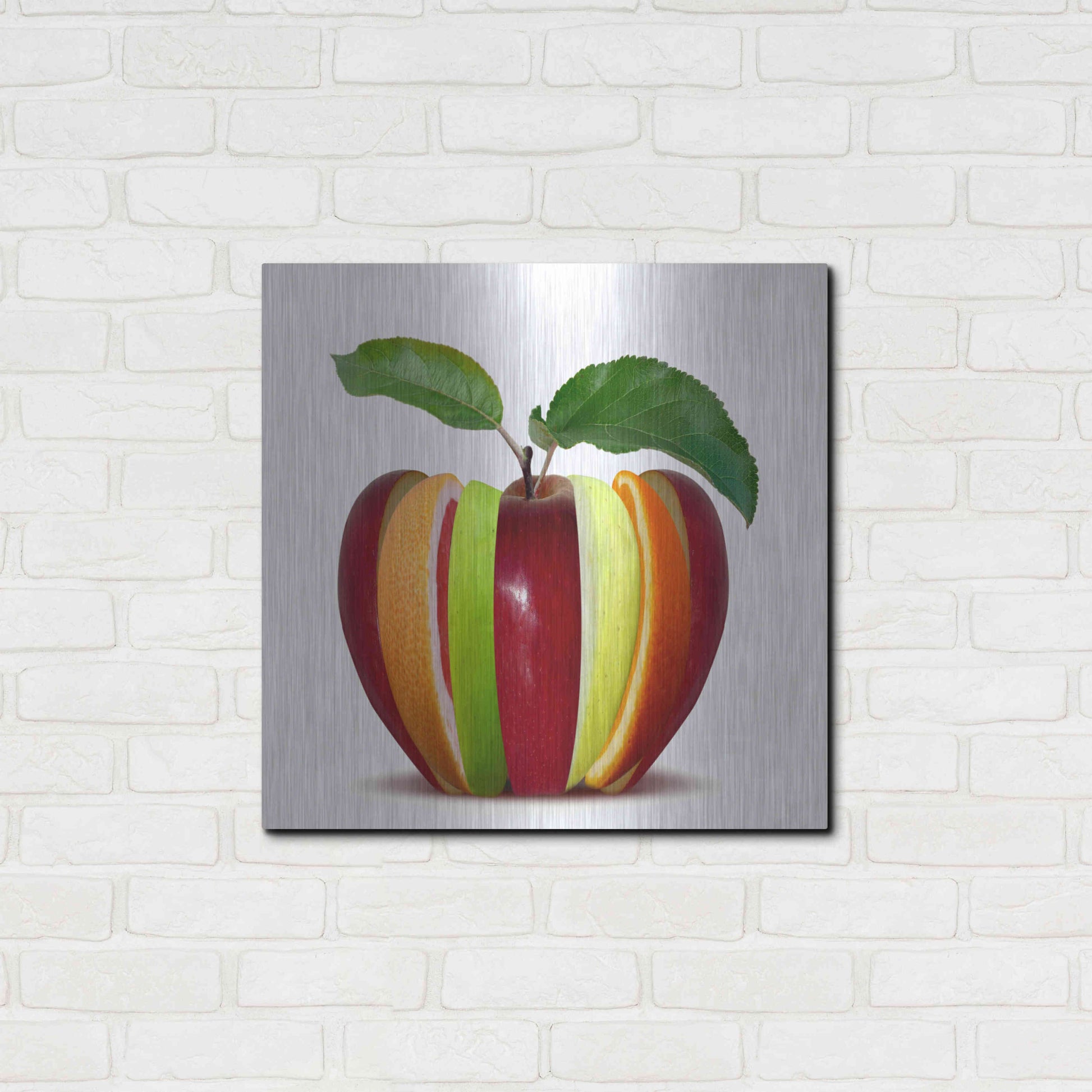 Luxe Metal Art 'Fruitfully' by Epic Portfolio, Metal Wall Art,24x24