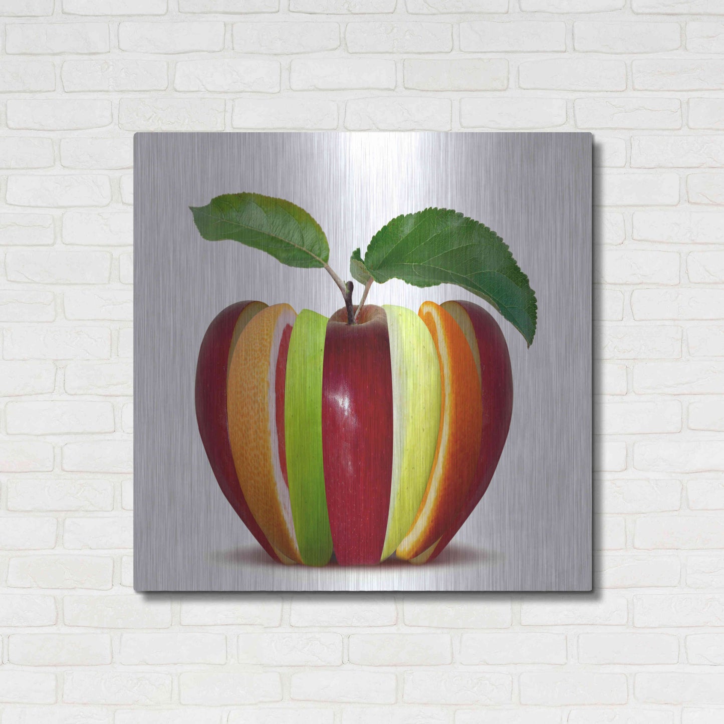 Luxe Metal Art 'Fruitfully' by Epic Portfolio, Metal Wall Art,36x36
