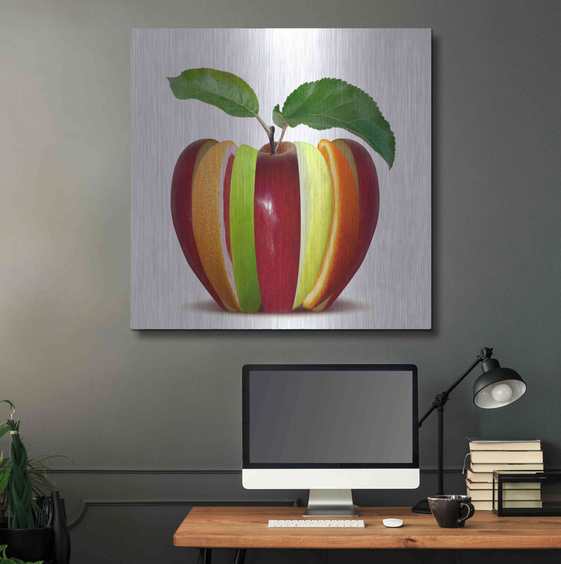 Luxe Metal Art 'Fruitfully' by Epic Portfolio, Metal Wall Art,36x36