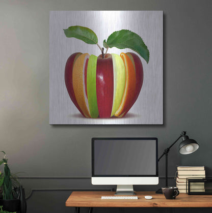 Luxe Metal Art 'Fruitfully' by Epic Portfolio, Metal Wall Art,36x36