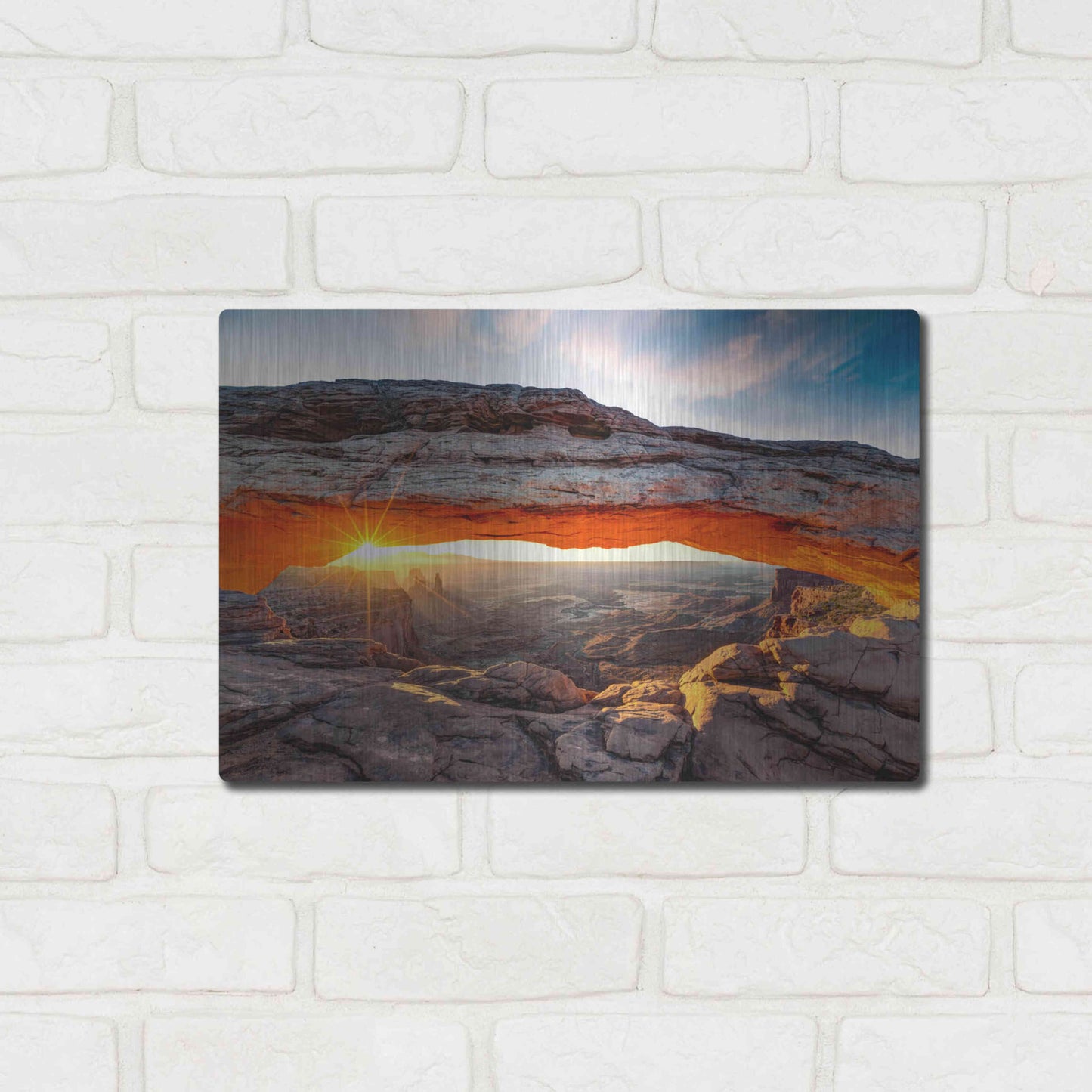 Luxe Metal Art 'Sunset Canyon' by Epic Portfolio, Metal Wall Art,16x12