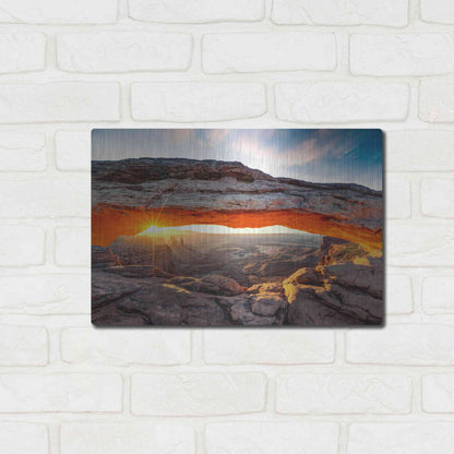 Luxe Metal Art 'Sunset Canyon' by Epic Portfolio, Metal Wall Art,16x12