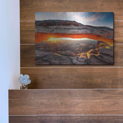 Luxe Metal Art 'Sunset Canyon' by Epic Portfolio, Metal Wall Art,16x12
