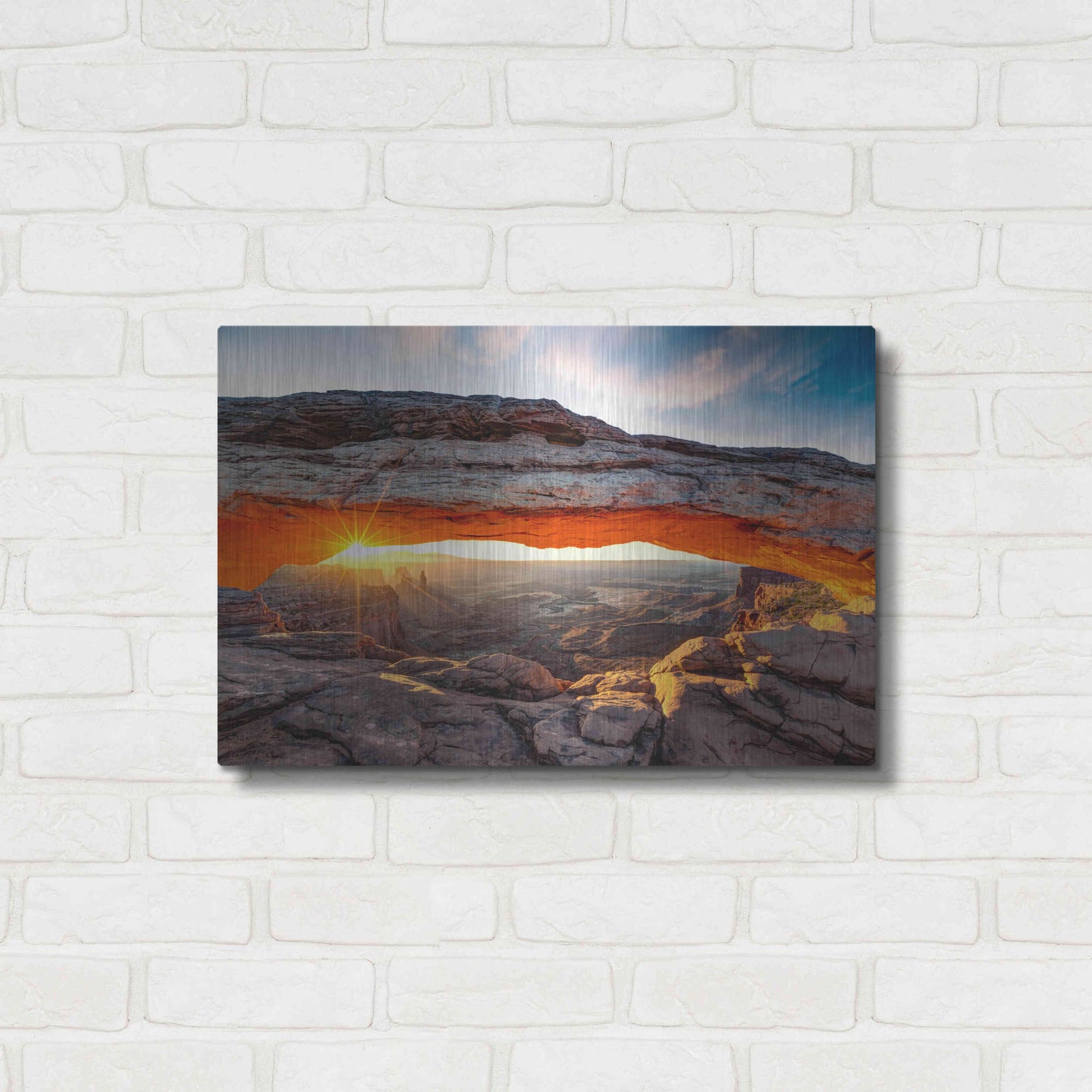 Luxe Metal Art 'Sunset Canyon' by Epic Portfolio, Metal Wall Art,24x16