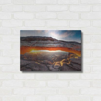 Luxe Metal Art 'Sunset Canyon' by Epic Portfolio, Metal Wall Art,24x16