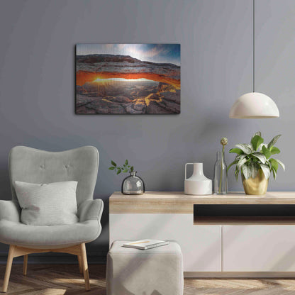 Luxe Metal Art 'Sunset Canyon' by Epic Portfolio, Metal Wall Art,24x16