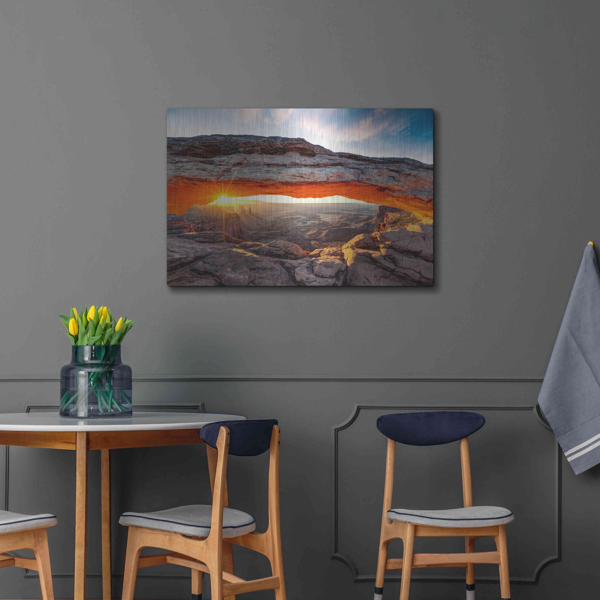 Luxe Metal Art 'Sunset Canyon' by Epic Portfolio, Metal Wall Art,36x24