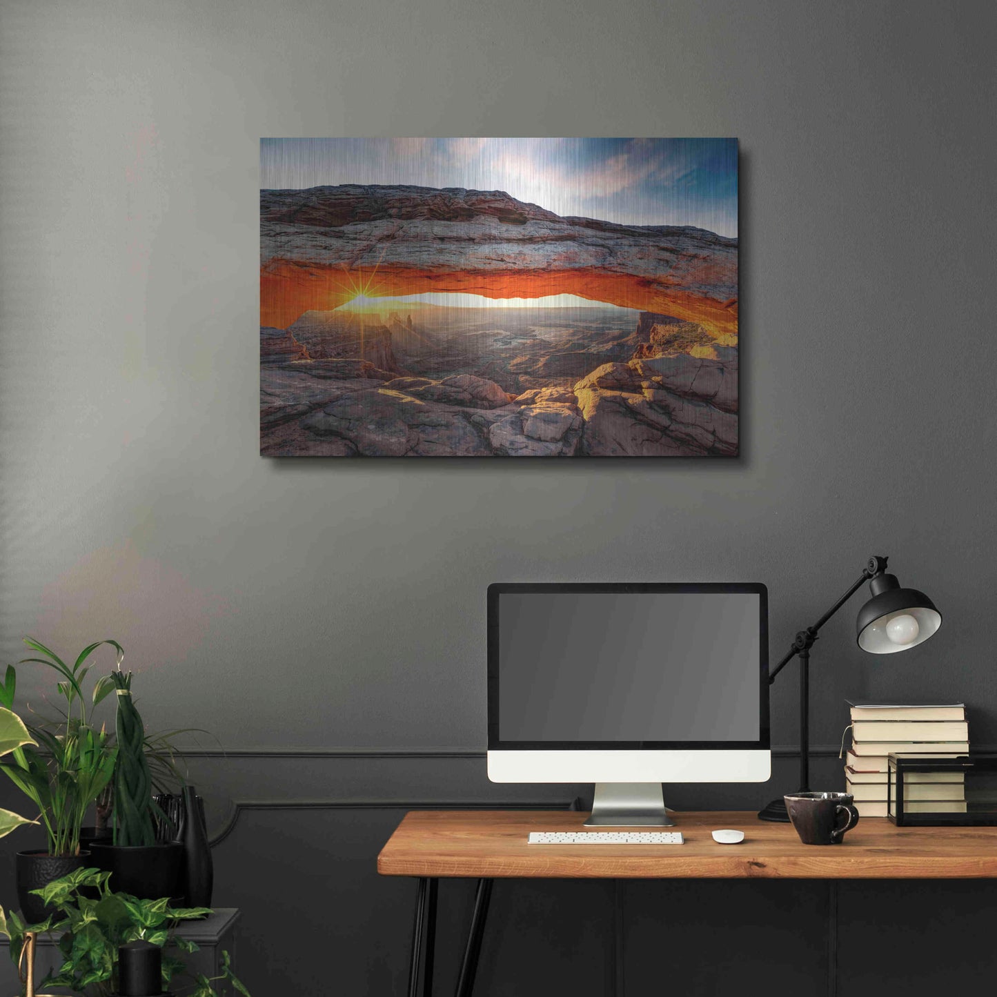 Luxe Metal Art 'Sunset Canyon' by Epic Portfolio, Metal Wall Art,36x24