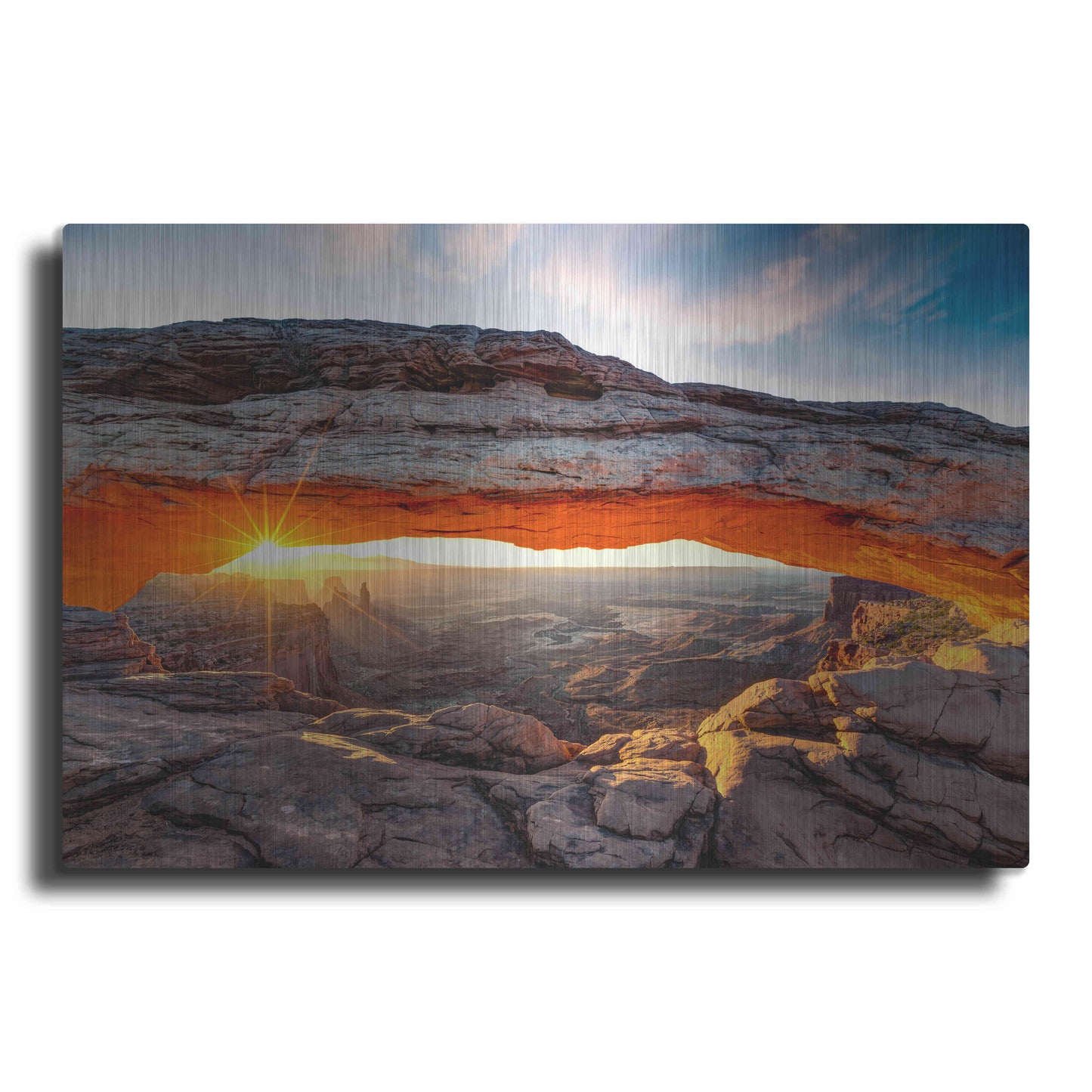 Luxe Metal Art 'Sunset Canyon' by Epic Portfolio, Metal Wall Art