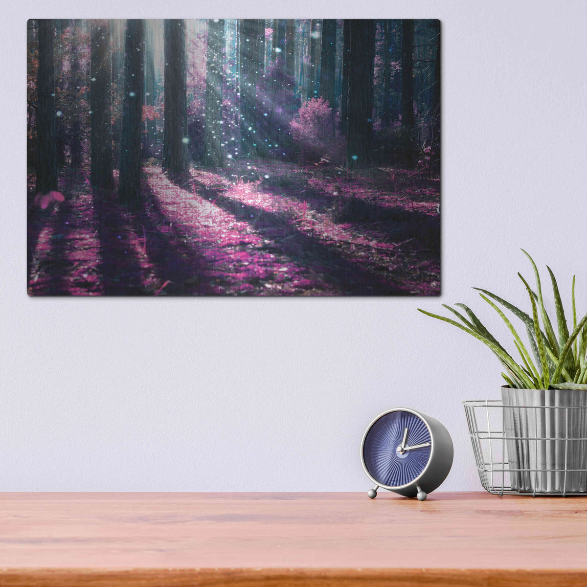 Luxe Metal Art 'In Wonderland' by Epic Portfolio, Metal Wall Art,16x12