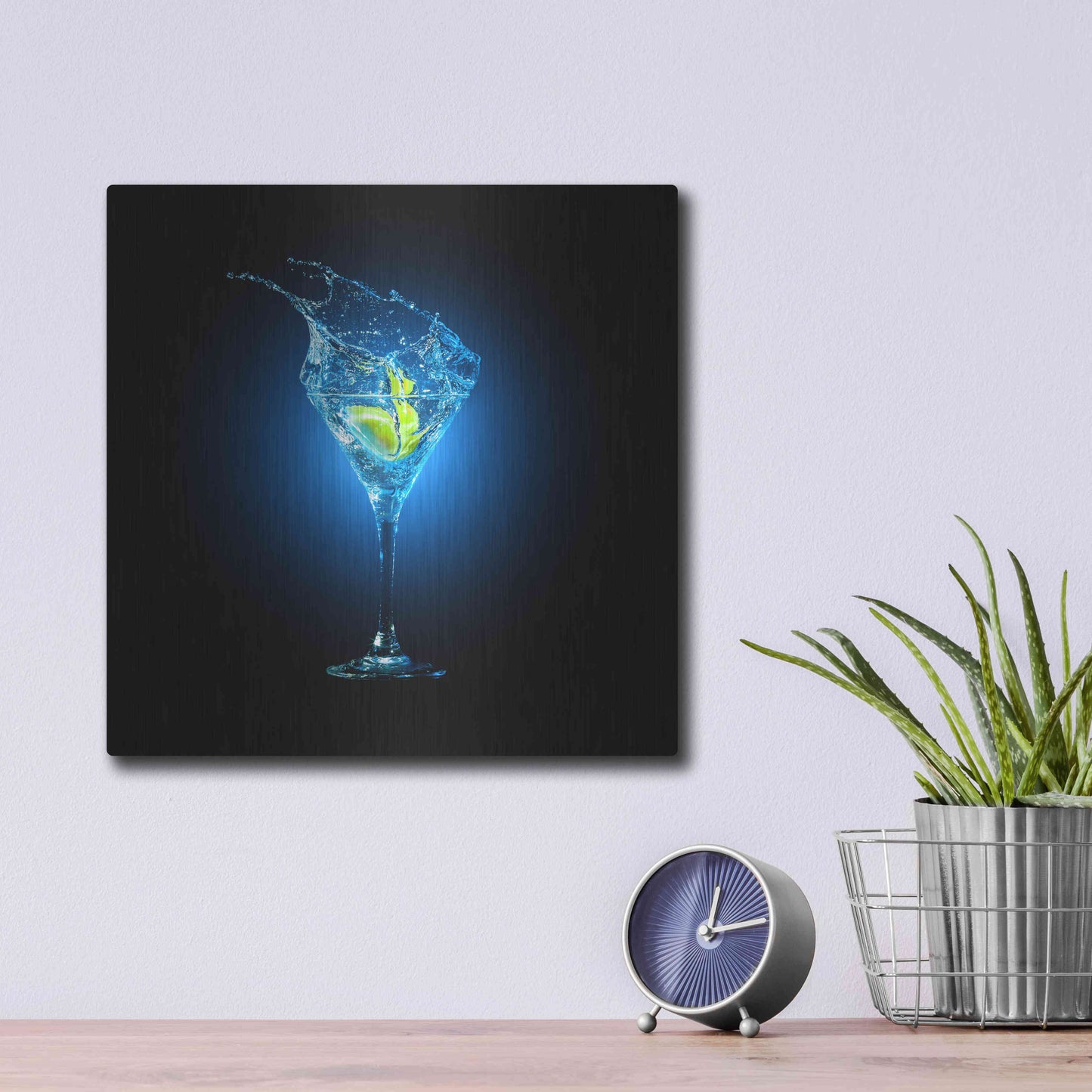 Luxe Metal Art 'Aviation Splash' by Epic Portfolio, Metal Wall Art,12x12