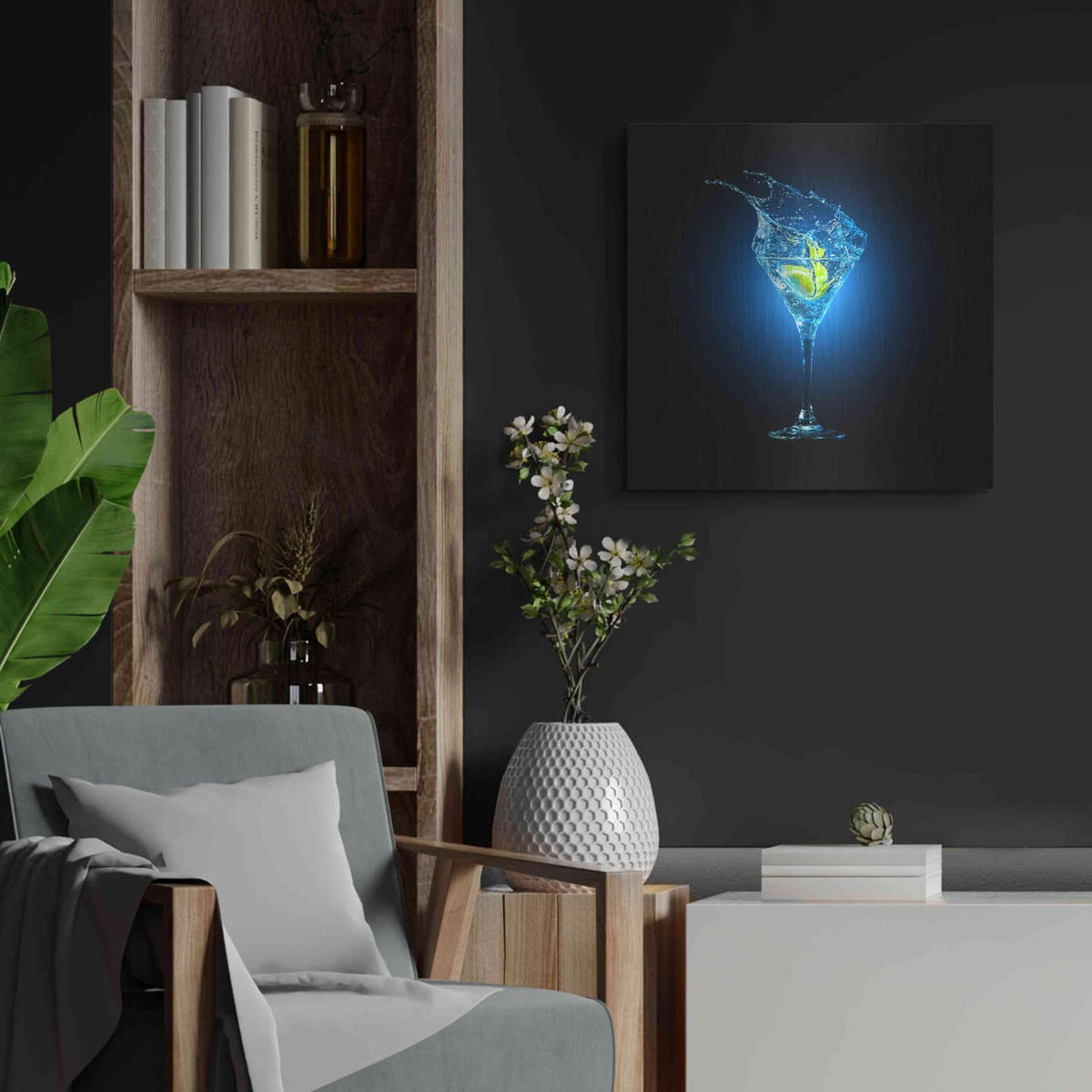 'Aviation Splash' by Luxe Metal Portfolio – Metal Wall Art, 24x24 room view