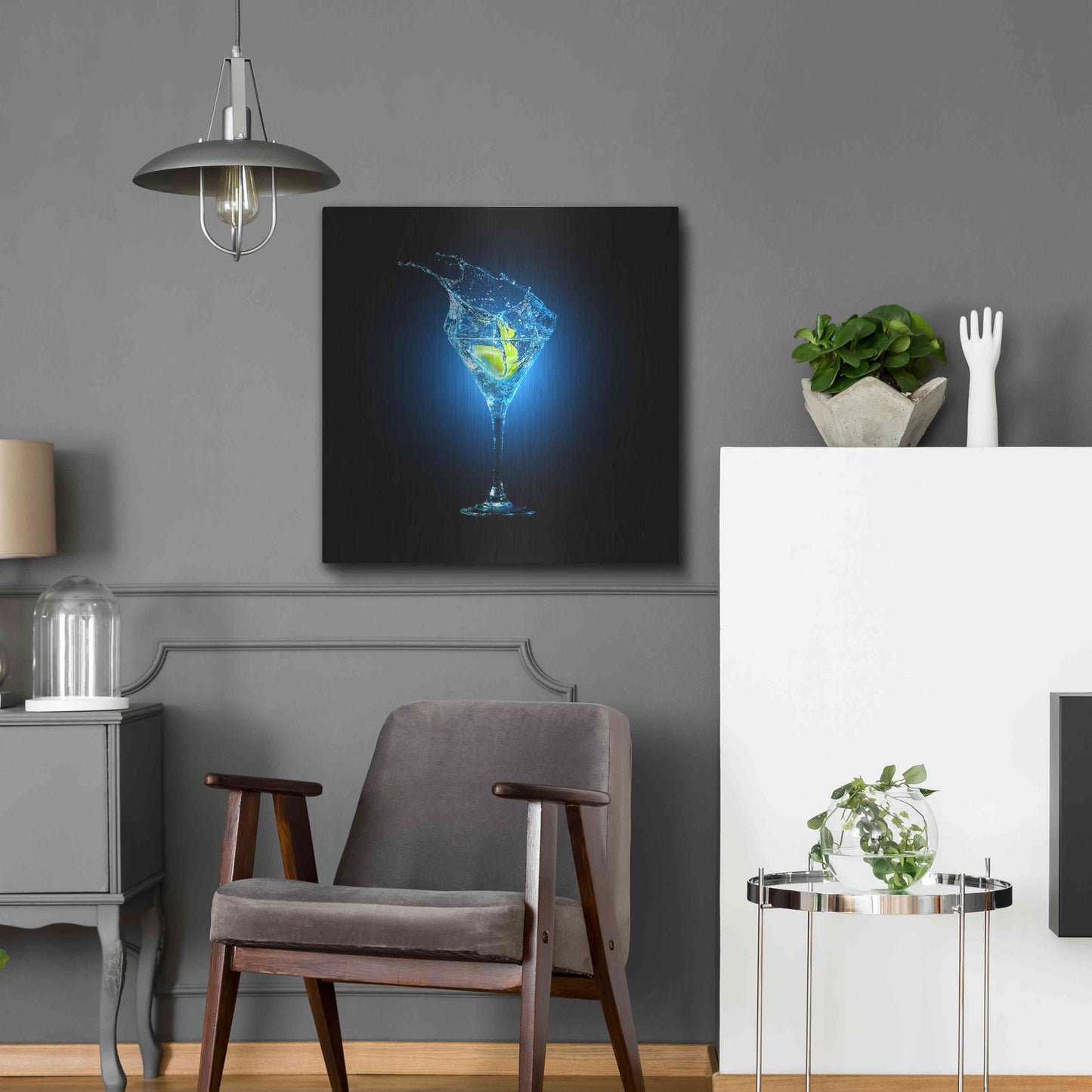 Luxe Metal Art 'Aviation Splash' by Epic Portfolio, Metal Wall Art,24x24