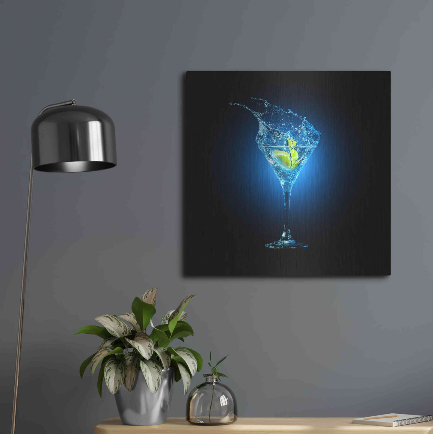 Luxe Metal Art 'Aviation Splash' by Epic Portfolio, Metal Wall Art,24x24