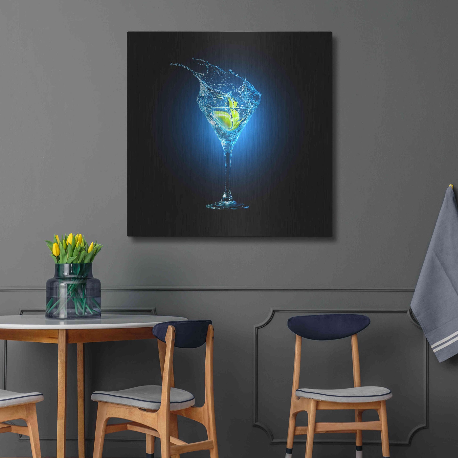 Luxe Metal Art 'Aviation Splash' by Epic Portfolio, Metal Wall Art,36x36