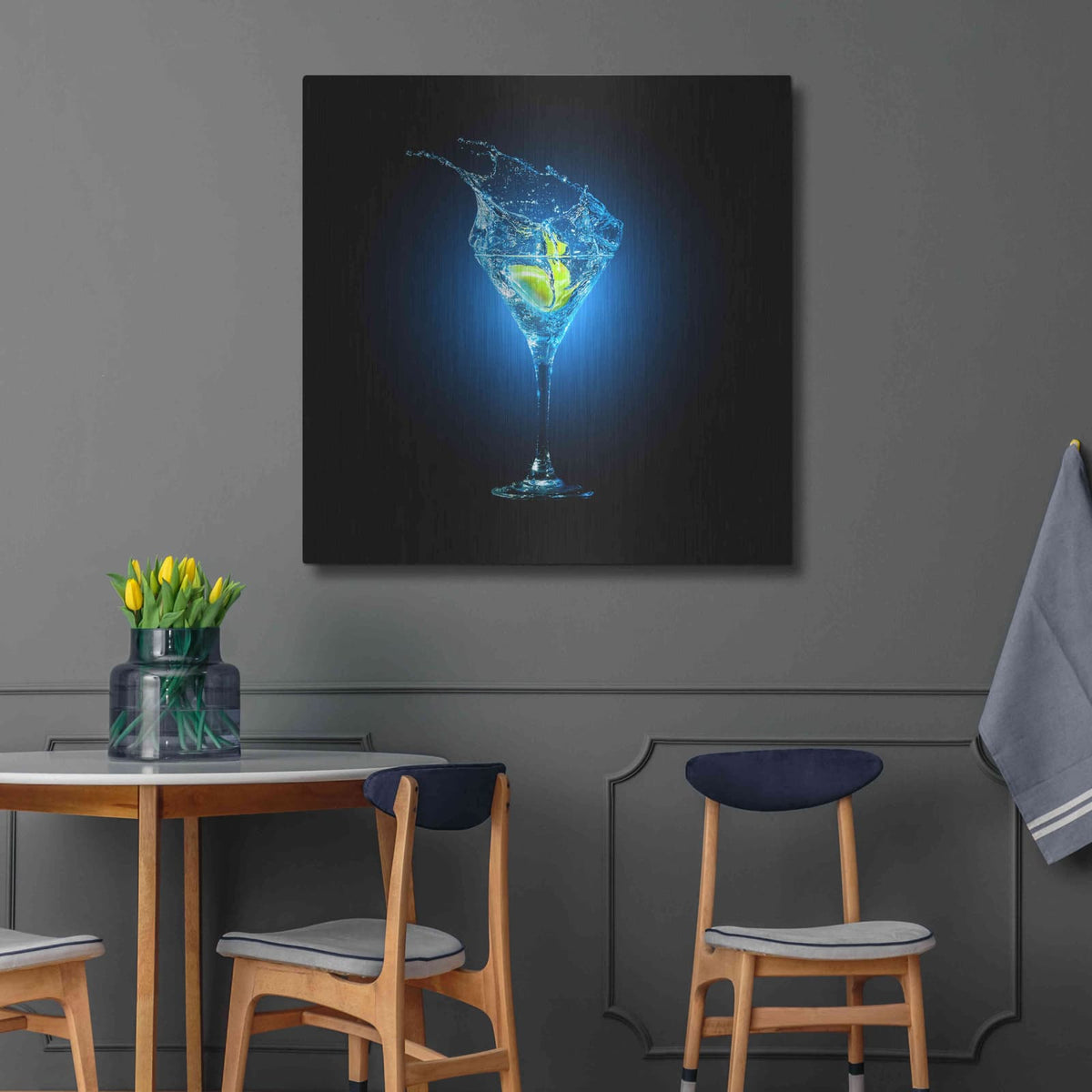 'Aviation Splash' by Luxe Metal Portfolio – Metal Wall Art, 36x36 room view