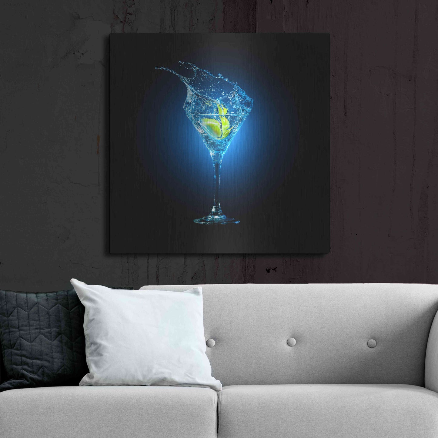 Luxe Metal Art 'Aviation Splash' by Epic Portfolio, Metal Wall Art,36x36