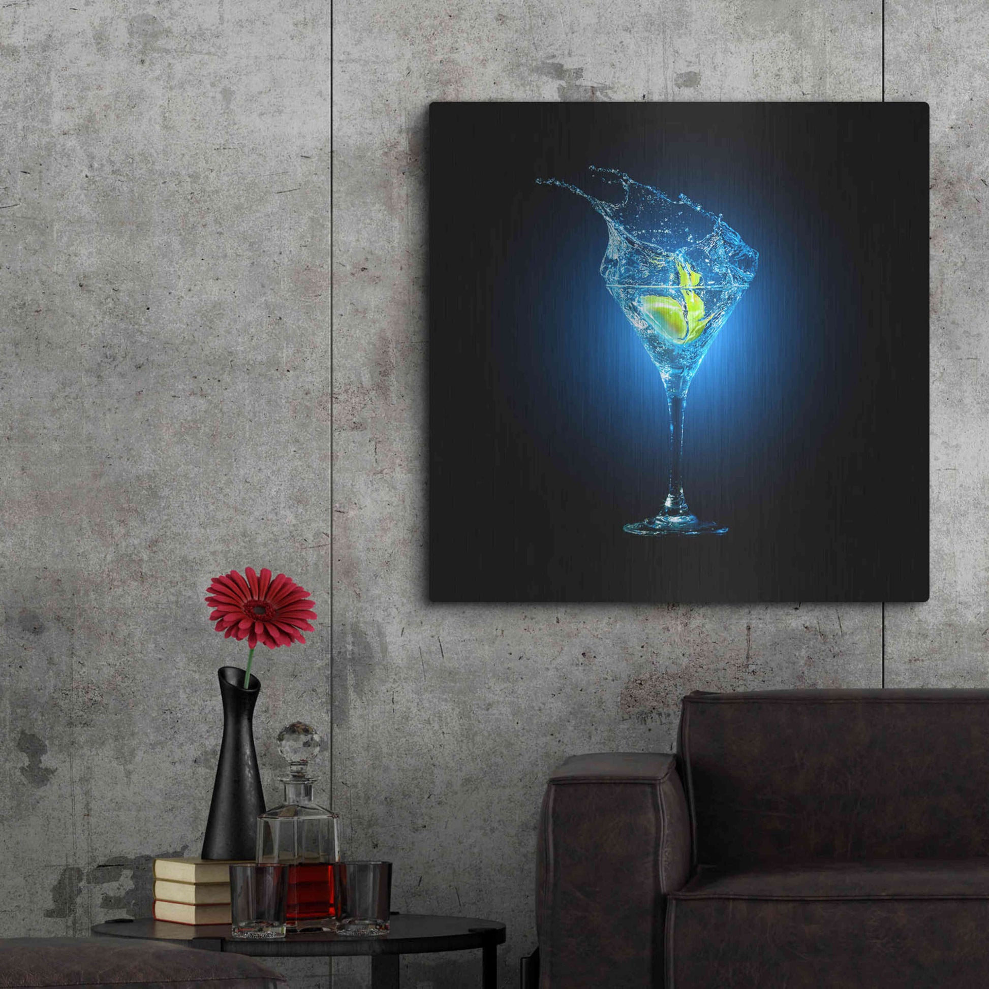 Luxe Metal Art 'Aviation Splash' by Epic Portfolio, Metal Wall Art,36x36