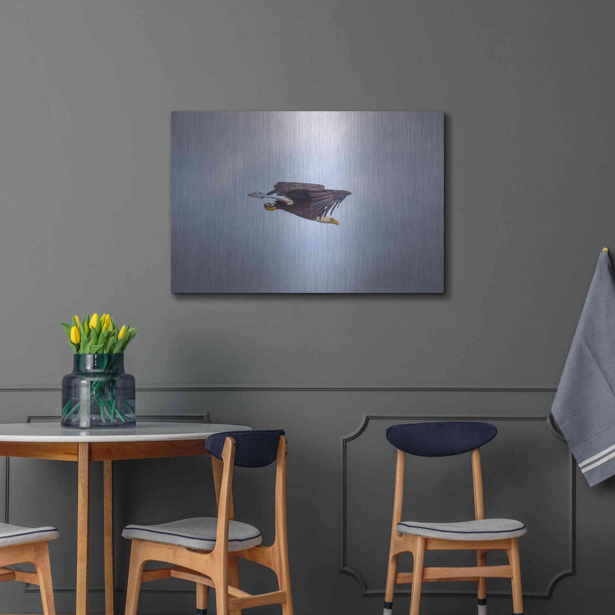 'Bald Eagle Soas' by Luxe Metal Portfolio – Metal Wall Art, 36x24 room view
