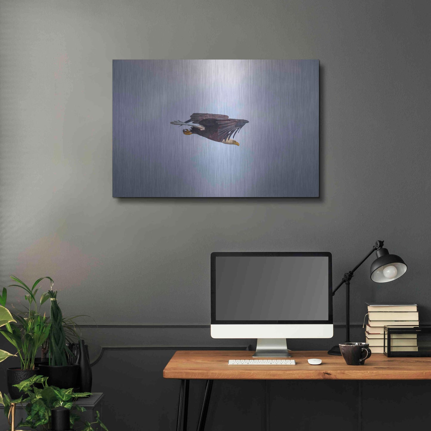 Luxe Metal Art 'Bald Eagle Soas' by Epic Portfolio, Metal Wall Art,36x24