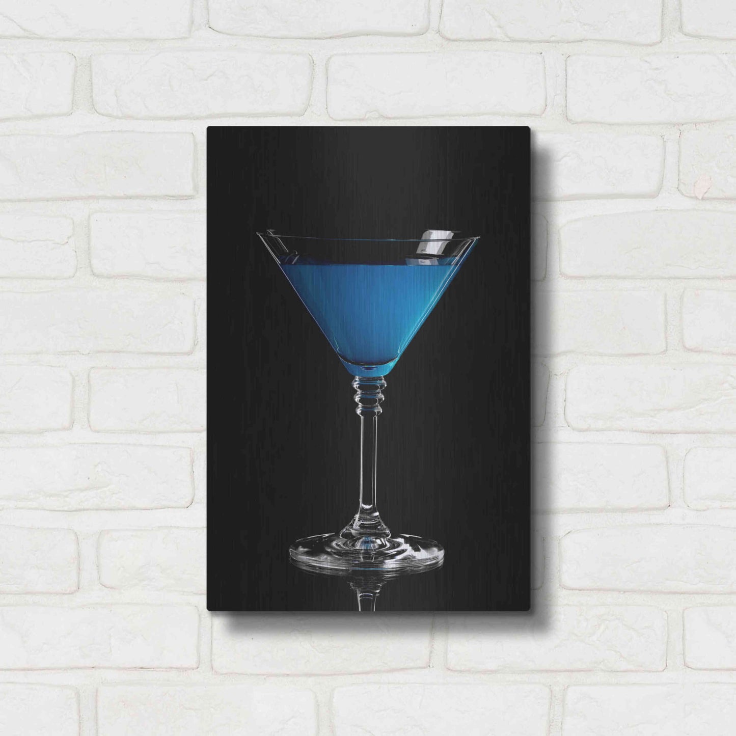 Luxe Metal Art 'Blue Curacao' by Epic Portfolio, Metal Wall Art,12x16