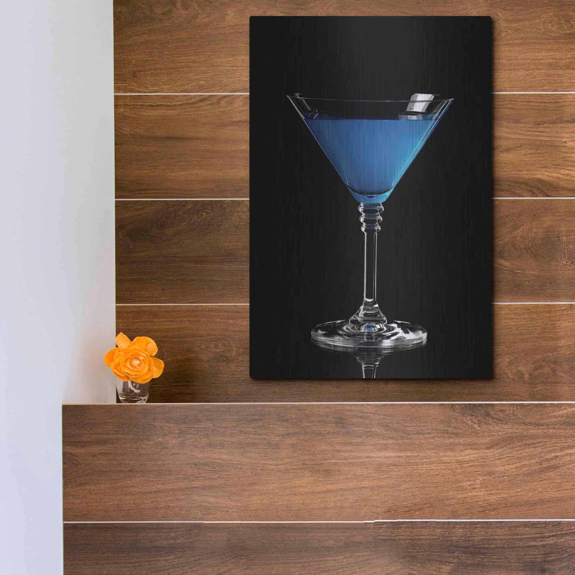 Luxe Metal Art 'Blue Curacao' by Epic Portfolio, Metal Wall Art,12x16