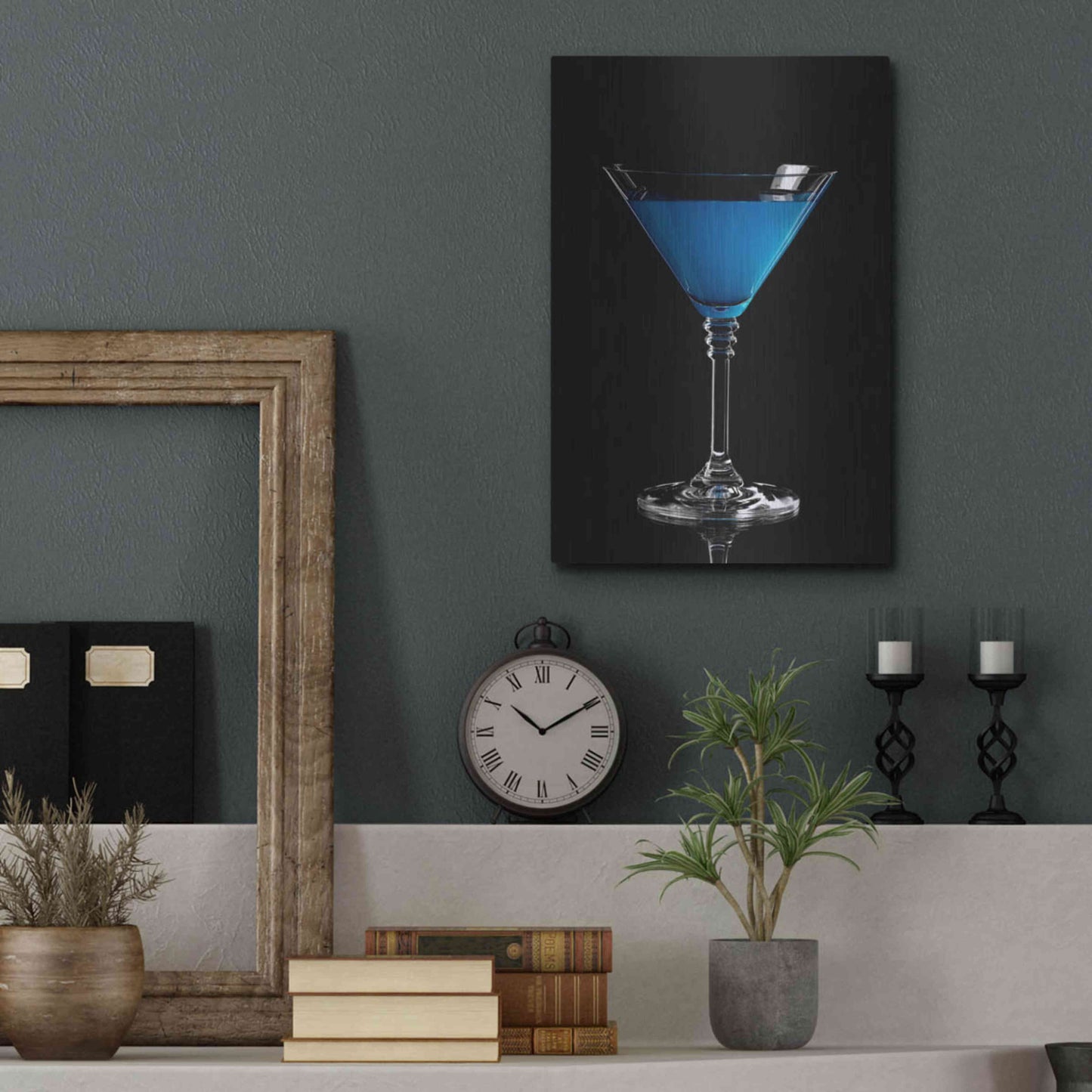 Luxe Metal Art 'Blue Curacao' by Epic Portfolio, Metal Wall Art,12x16