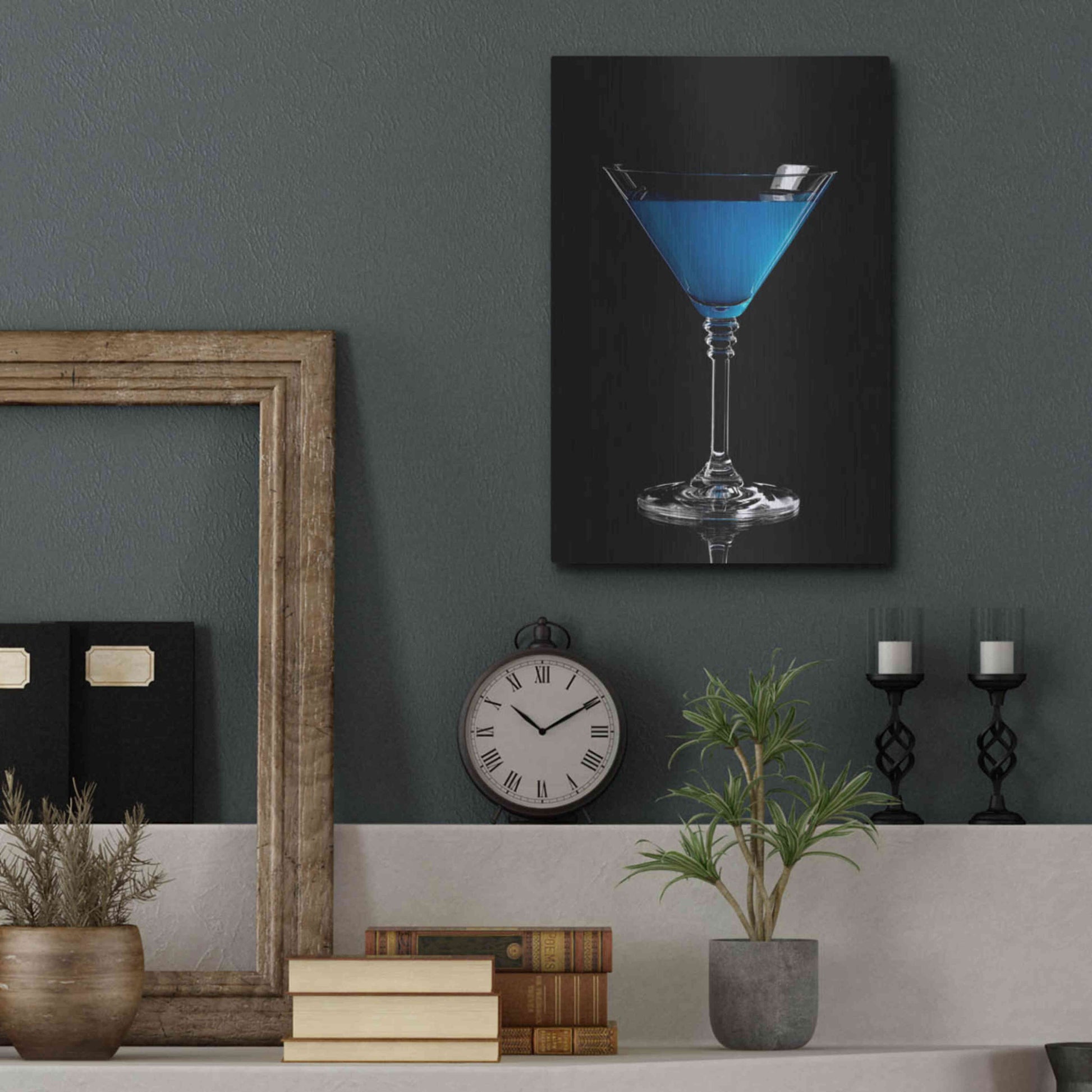 Luxe Metal Art 'Blue Curacao' by Epic Portfolio, Metal Wall Art,12x16