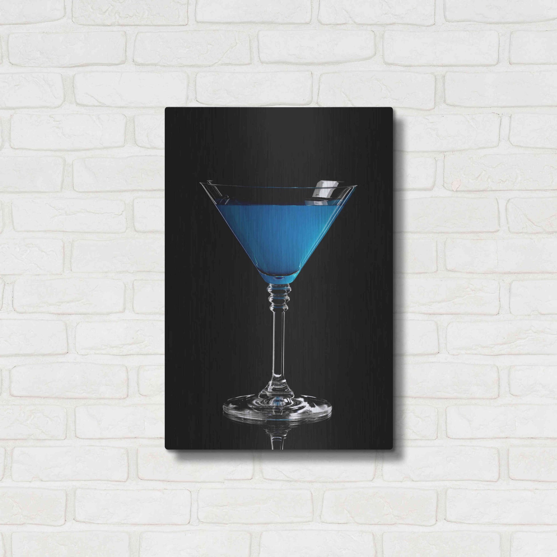 Luxe Metal Art 'Blue Curacao' by Epic Portfolio, Metal Wall Art,16x24