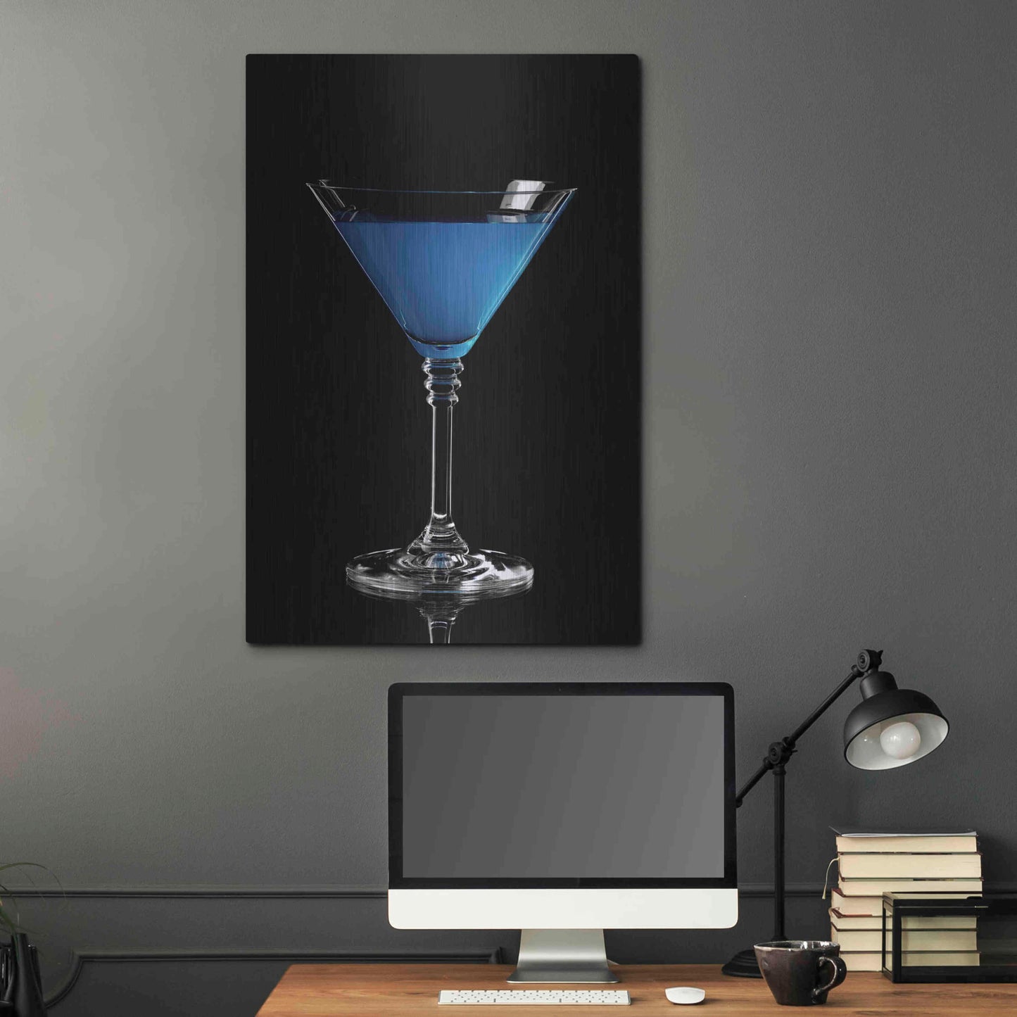 Luxe Metal Art 'Blue Curacao' by Epic Portfolio, Metal Wall Art,24x36