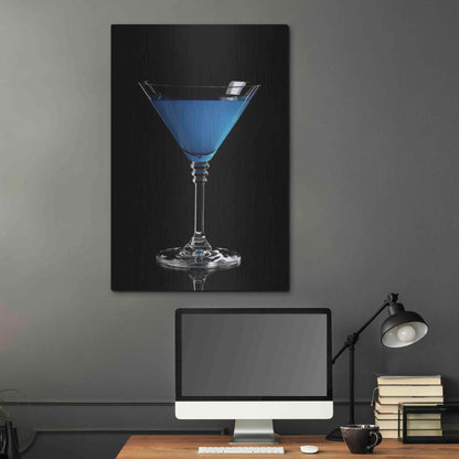 Luxe Metal Art 'Blue Curacao' by Epic Portfolio, Metal Wall Art,24x36