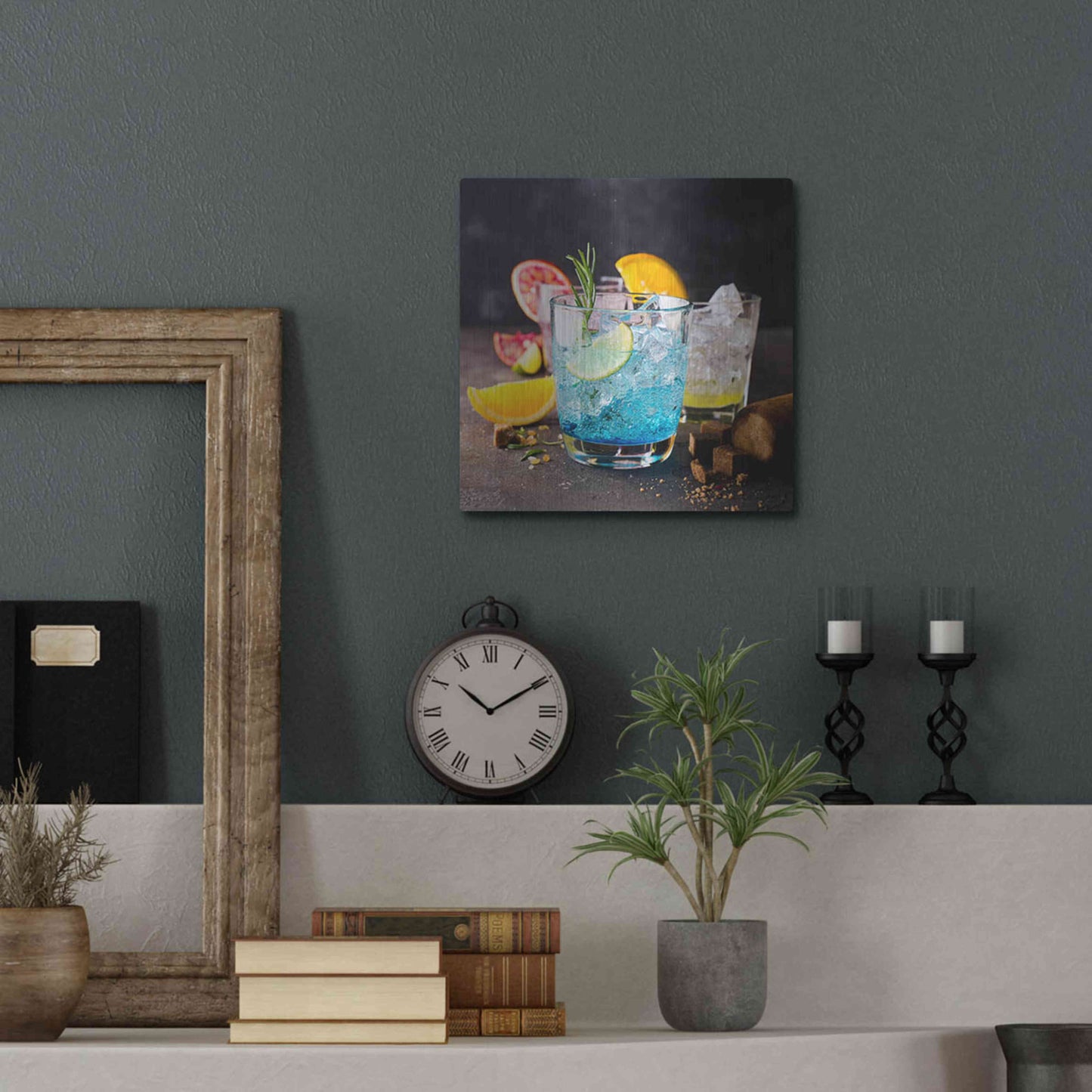 Luxe Metal Art 'Blue Hawaiian Lagoon' by Epic Portfolio, Metal Wall Art,12x12